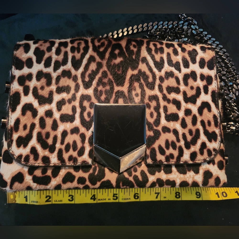 Jimmy Choo Lockett Petite Leopard Print Bag - Picture 5 of 9